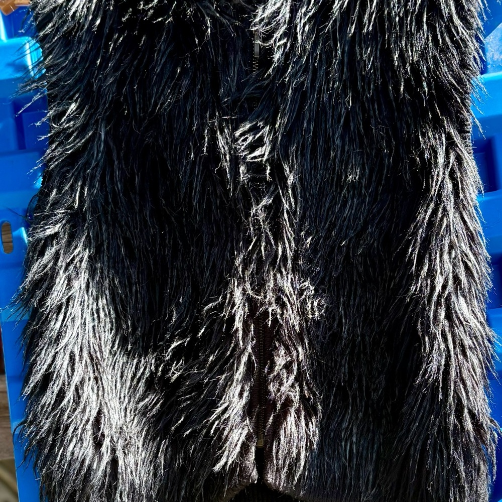 Faux Fur Black Vest